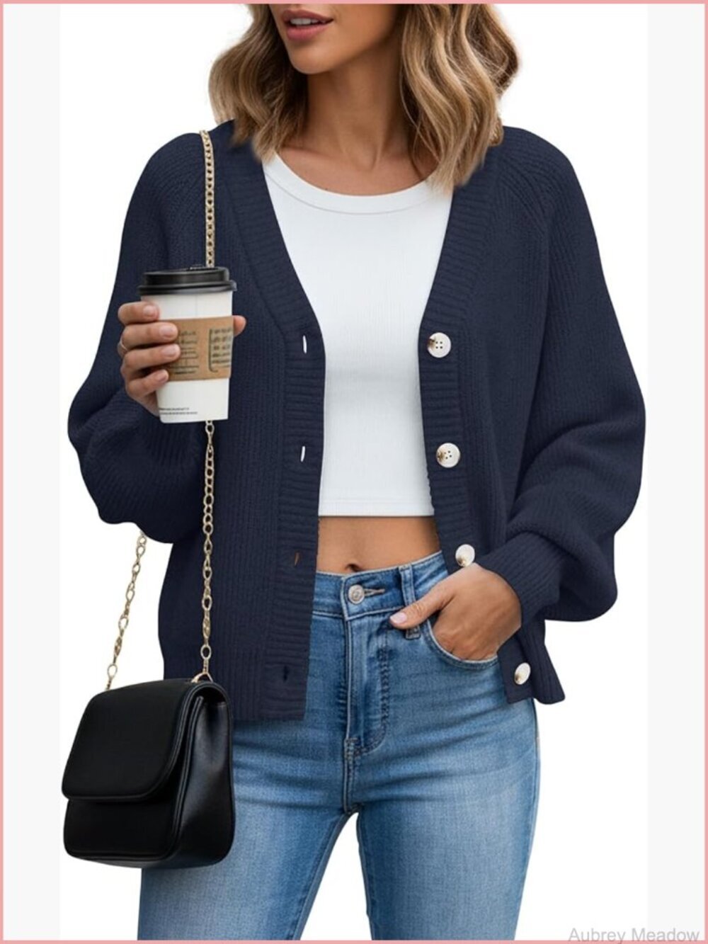 Womens Oversized Chunky Knit Open Front Cardigan Long Sleeve Button Sweater Coat